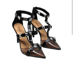 INC, Black gladiator pumps. Sz 9